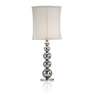 table lamp / contemporary / brass / fabric