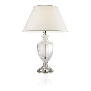table lamp / traditional / brass / crystal
