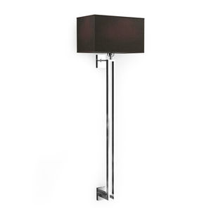 contemporary wall light / chromed metal / fabric / LED