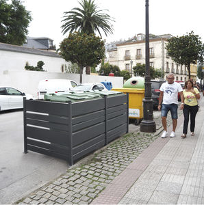 public space fence / with bars / galvanized steel / modular