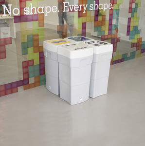 public trash can / plastic / contemporary / recycling