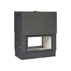 closed wood hearth / 1-sided / steel