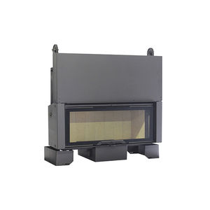 closed wood hearth / 1-sided / steel