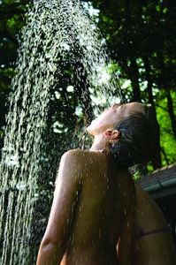 aluminum garden shower