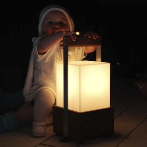 portable lamp / contemporary / garden / wooden
