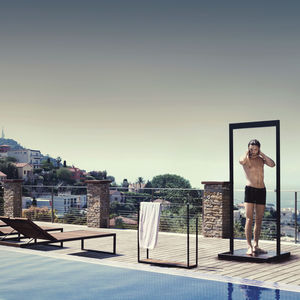 teak outdoor shower