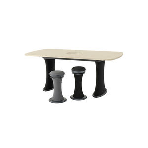 contemporary boardroom table / wooden / plastic / fabric
