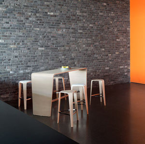 contemporary high bar table / oak / beech / HPL