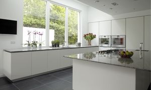 contemporary kitchen / laminate / island / lacquered