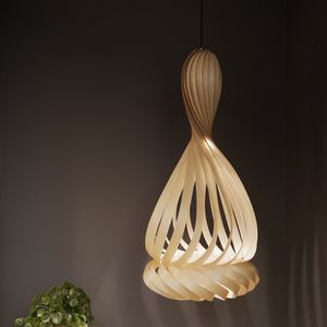 pendant lamp / contemporary / birch / black