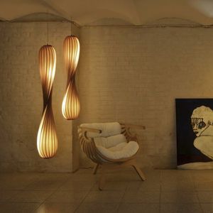 pendant lamp / contemporary / plastic / birch