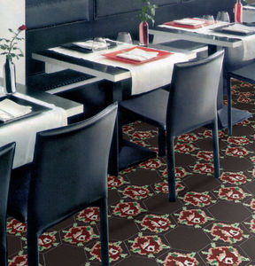 hexagonal encaustic cement tile / indoor / floor / patterned