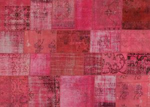 contemporary rug / patchwork / wool / cotton