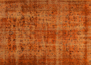 vintage rug / floral pattern / wool / cotton