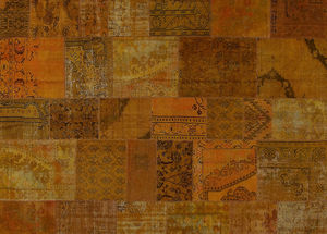 contemporary rug / patchwork / wool / cotton