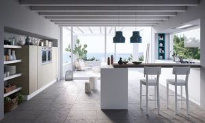 contemporary kitchen / laminate / U-shaped / handleless