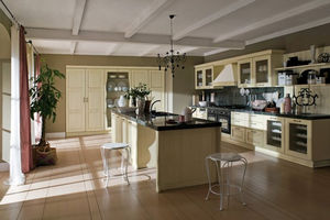 traditional kitchen / wooden / island