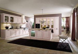 traditional kitchen / wooden / island / painted
