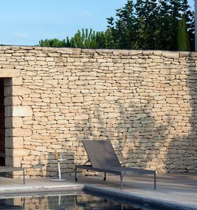 contemporary sun lounger / aluminum / resin wicker / garden