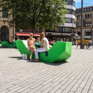 concrete paving slab / pedestrian / for public spaces