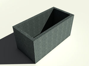 concrete planter / rectangular / contemporary / for public spaces