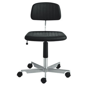 contemporary visitor chair / upholstered / on casters / star base