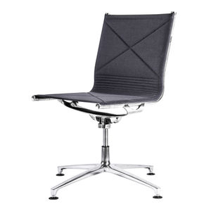 contemporary visitor chair / upholstered / star base / swivel