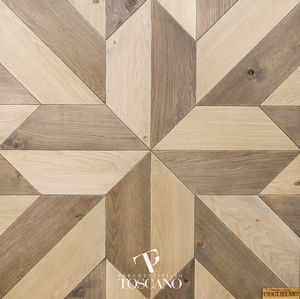 engineered parquet flooring / glued / oak / natural oil finish