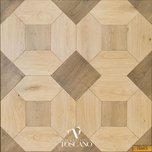 engineered parquet flooring / glued / oak / natural oil finish