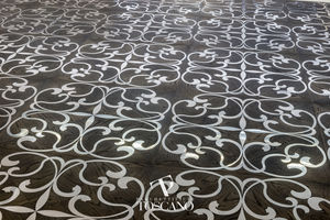 engineered parquet flooring / glued / oak / metallized