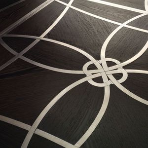 solid parquet floor / glued / wenge / oiled