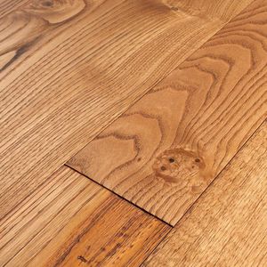 engineered parquet floor / glued / chestnut / natural oil finish