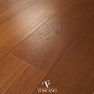 engineered parquet flooring / glued / teak / waxed