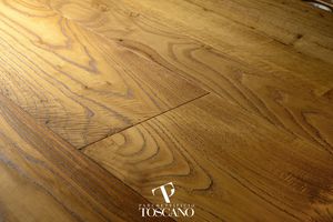 engineered parquet floor / glued / chestnut / oiled