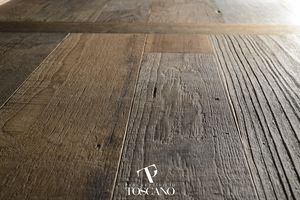 engineered parquet floor / glued / teak / matte