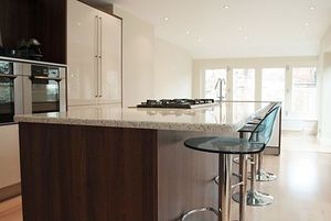 composite countertop / glass / kitchen / recycled