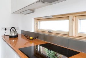 composite countertop / glass / kitchen / recycled