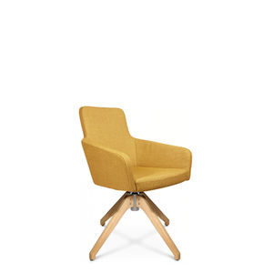 contemporary visitor armchair / fabric / with armrests / upholstered