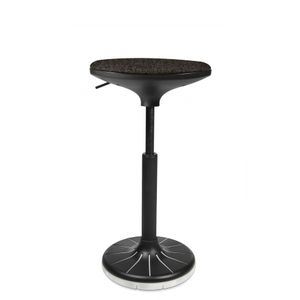 fabric task stool / leather / plastic / swivel