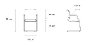 contemporary visitor chair / fabric / aluminum / upholstered