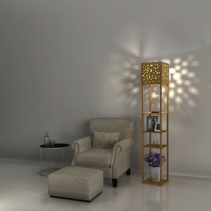 floor-standing lamp / contemporary / aluminum / plastic