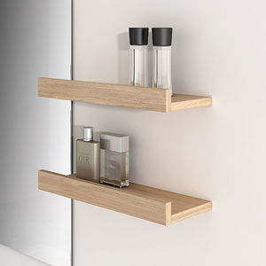 wall-mounted shelf / contemporary / wooden / bathroom
