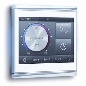 wall-mounted touch screen / for home multimedia systems / KNX