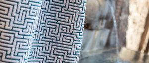 upholstery fabric / patterned / polyester / viscose