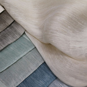 curtain fabric / plain / polyester / linen