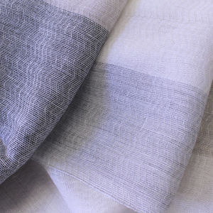curtain fabric / striped / linen / acrylic