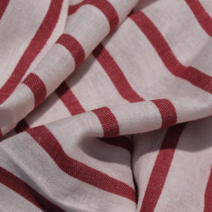 curtain fabric / striped / linen / wool