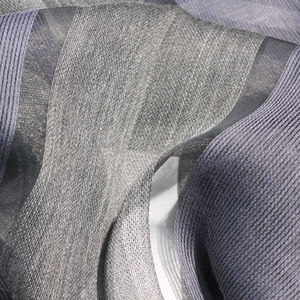 striped sheer curtain fabric / wool / polyester