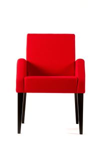 contemporary armchair / beech / fabric