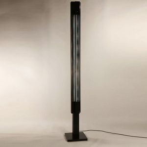 contemporary light column / steel / fluorescent / indoor